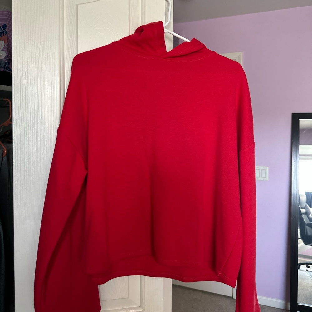 ZARA Red T-Shirt Hoodie